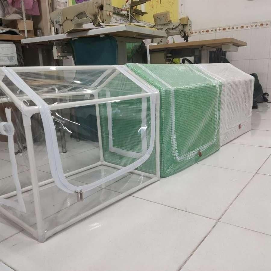 ミニビニールハウス ベランダ用 組立式省スペース温室 【ファスナー開閉簡易】 家庭菜園 育苗用 ガーデ..