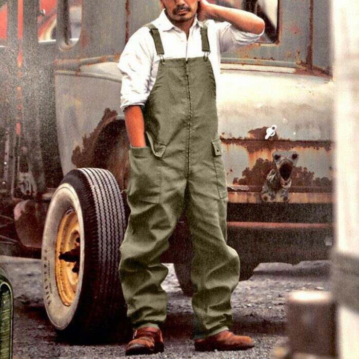 サロペット 作業服 カジュアル ワークマン オールインワン 作業ズボン オーバーオール メンズ　レディース ゆったり Overalls カーゴパンツ ソ ワークパンツ つなぎ