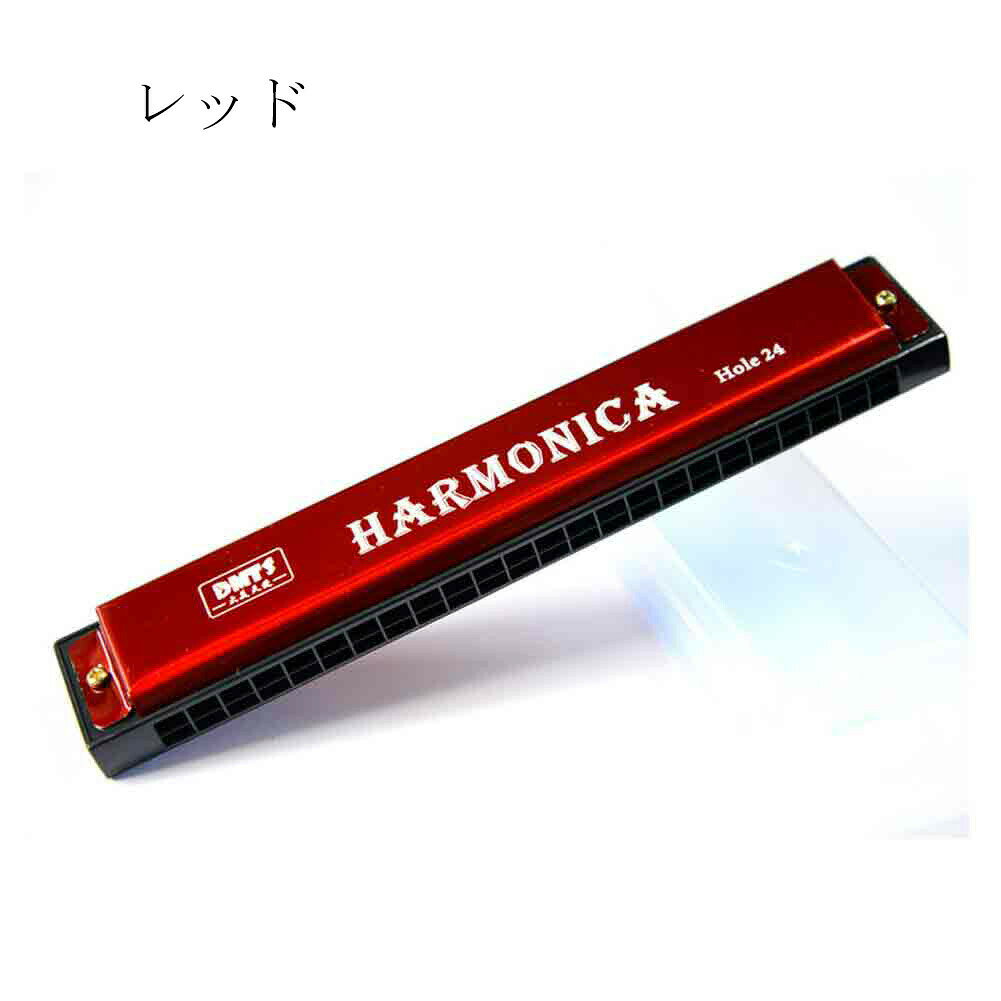 こうてん 楽天市場店のハーモニカ C調 24穴 初心者子供向け 音楽玩具 おもちゃ 楽器 練習用 入門セット 持ち運び便利 収納ケース付き｜アングル2
