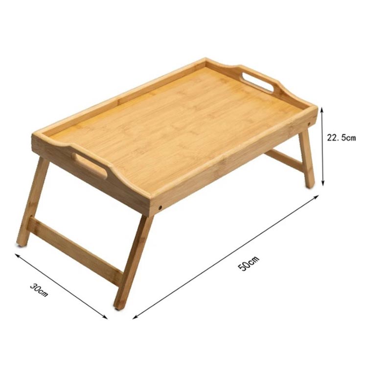 テーブル 折りたたみ 木 竹 コンパクト ベッド ソファー ミニテーブル サイドテーブル 取っ手付き ローテーブル ベッドテーブル ベッドトレイ ベッドトレー 持ち運び便利 おしゃれ 可愛い アウトドア タブレット [2]