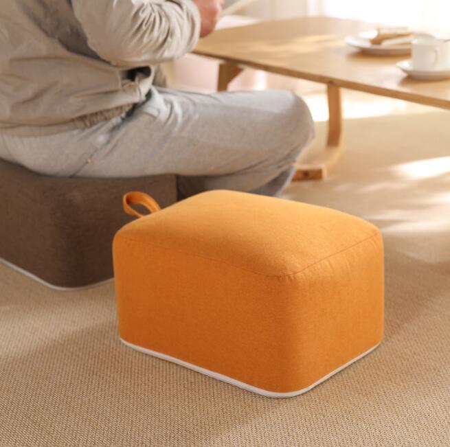 Other - クッション 座布団 高反発 硬め 低椅子用 スツールクッション 40x40cm 50x50cm 四角 分厚い リネンカバー 洗える オフィス リビング 北欧風 インテリア 足置き フットレスト くつろぎ用 オールシーズン