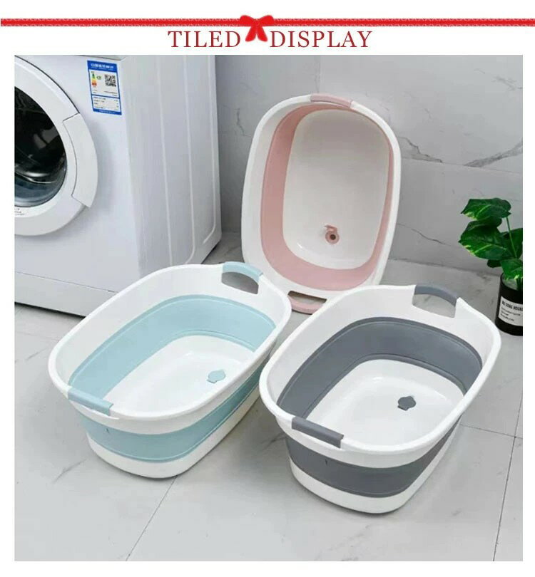【楽天スーパーSALE】ペットバスタブ 折りたたみ式 軽量コンパクト収納 水抜き栓付き 犬猫用 アウトドア釣りランドリー用 北欧デザイン 丈夫仕様