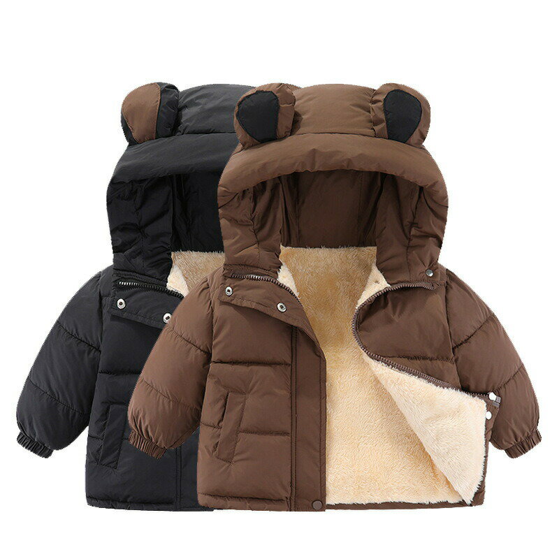 Down - ダウンコート フード付き 防寒アウター レディース メンズ キッズ用 冬服 暖かい中綿 大きいサイズ オーバーコート ジャケット 秋冬用