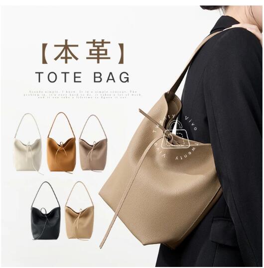 乐天商城 - 【楽天スーパーSALE】本革 トートバッグ バケツ型バッグ レディース バケツバッグ 肩掛けバッグ ハンドバッグ ショルダーバッグ 大きめ 大容量 お仕事バッグ バッグインバッグ 通勤 通学 カジュアルオフィス ファッション モード カバン 定番 上品 高見え