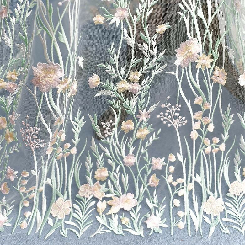 樂天商城 - 刺繍生地 可愛い 白い手作り ハンドメイド 綿 ポリエステル 刺繍 刺繍生地 綿レース 手芸 コットン チュールレース生地 布 生地