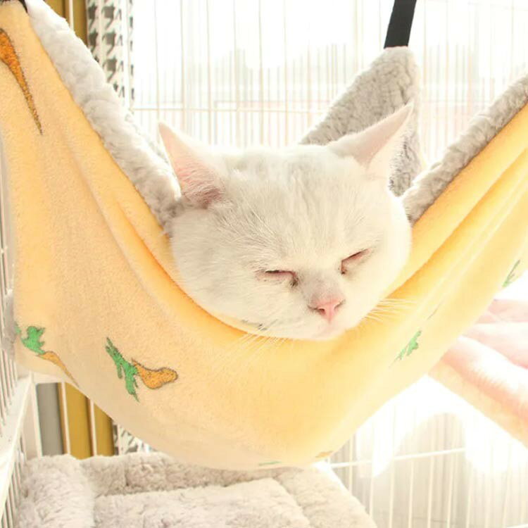 ケージ用 あったか リバーシブル ふわふわ 秋冬 ハンモック 猫 3サイズ展開