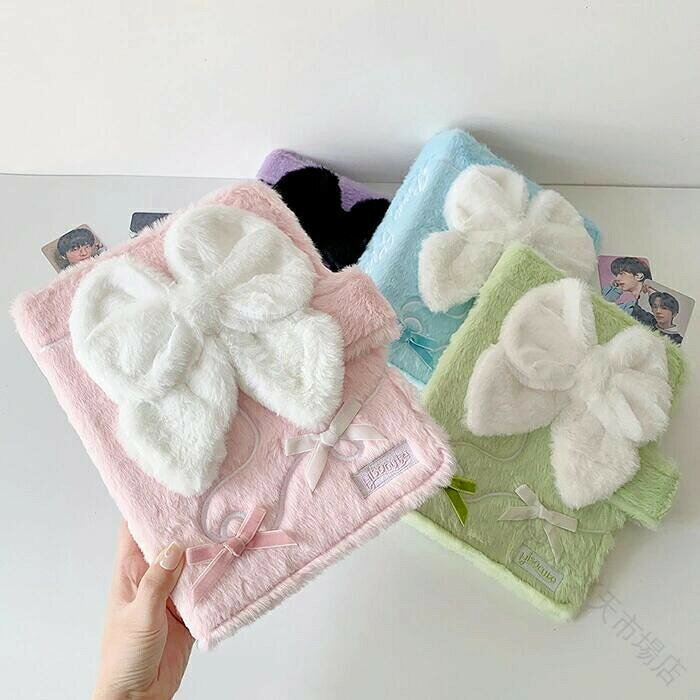 シール帳 ふわふわ A5サイズ リフィル10枚付き リボン蝶結びデザイン シール交換帳 バインダー 女の子向け 可愛いシール収納 写真アルバム 大容量タイプ 癒やしのもふもふ可愛いシール帳 ギフト プレゼント 大きめシール帳 誕生日 学校 学生向け tree0205-10012856 こうてん 楽天市場店 サンプル画像3