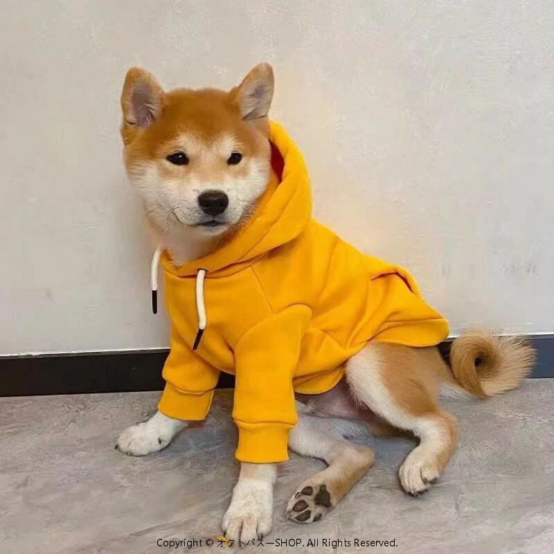 Rakuten - 犬服 中型犬用 柴犬 ゴールデンレトリバー コーギー ハスキー ボーダーコリー サモエド ドッグウェア 秋冬 冬 防寒 裏起毛 保温 暖かい あったか 厚手 散歩 お出かけ 普段使い ポリエステル 洋服 ペット用品