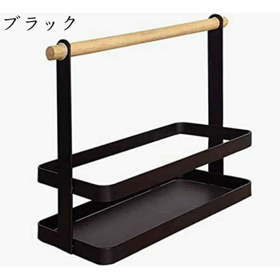 Rakuten - 調味料ラック 持ち運び スパイスラック キャンプ 小物収納 木製持ち手付き キッチン収納 調味料入れケース アウトドア SHOP DAN