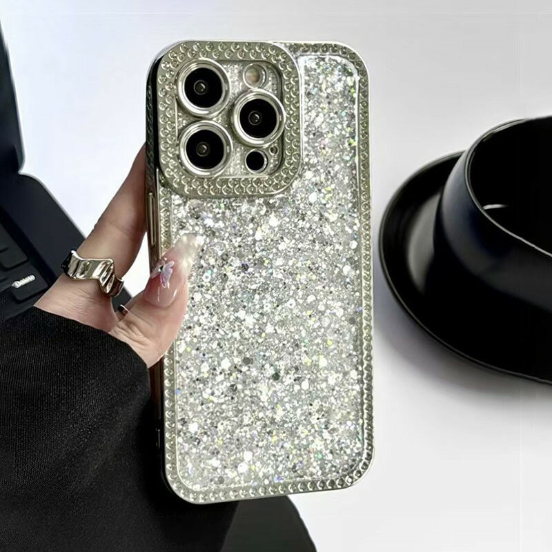 乐天商城 - iPhone17Proケース キラキラ ラメ iphone16ケース かわいい おしゃれ 女の子 持ちやすい iphone16Proケース 縁高設計 頑丈 落下防止 カメラレンズ保護 ラインストーン ぴらぴら ゴージャス 高級感 iphone15ケース iphone14ケース スマホケース スマホカバー アイフォンケース
