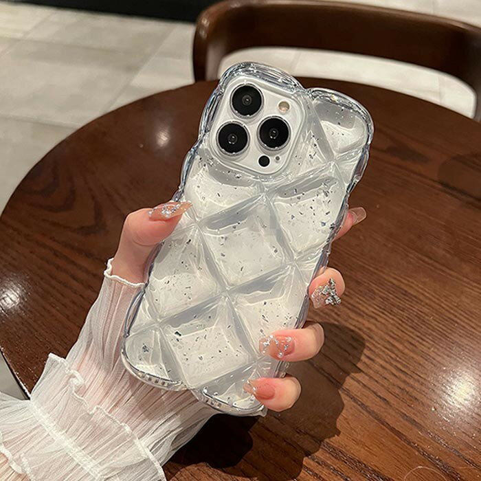 Rakuten - キルティング クリア 星 スター 透明 iPhone17ケース スマホケース 韓国 スマホカバー iPhone16 iPhone13 iPhone14 iPhone15 Pro Max ケース 携帯 アイフォン13ケース