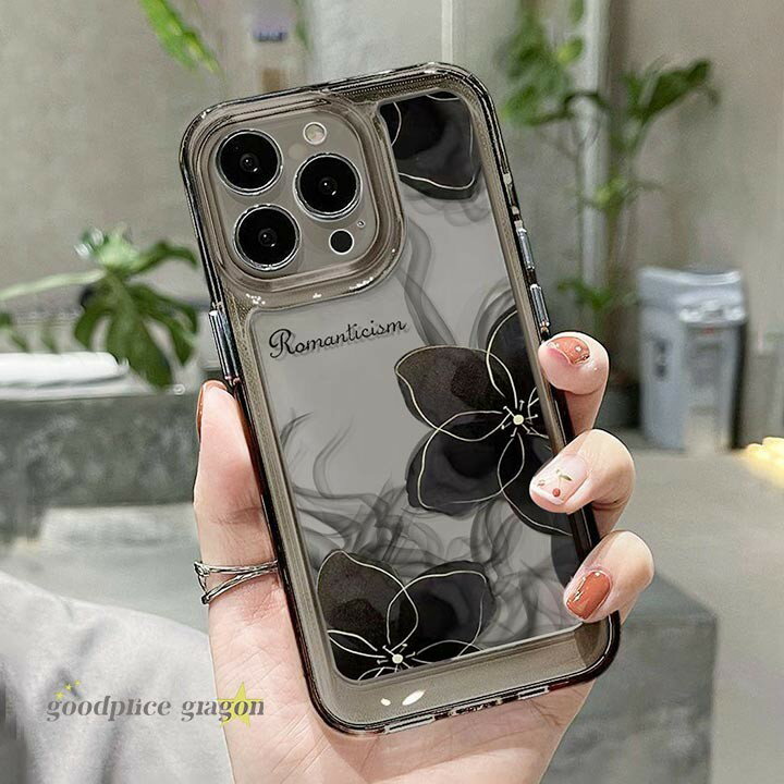 乐天商城 - 花柄が可愛い！iPhone17ケース クリア 透明 iphone15ケース iphone16ケース フラワー 墨絵 スマホケース 花柄 アイフォンケース iPhone12 iPhone13 iPhone14 iPhone15 iPhone16 Pro Max mini ケース アイフォン15ケース 韓国