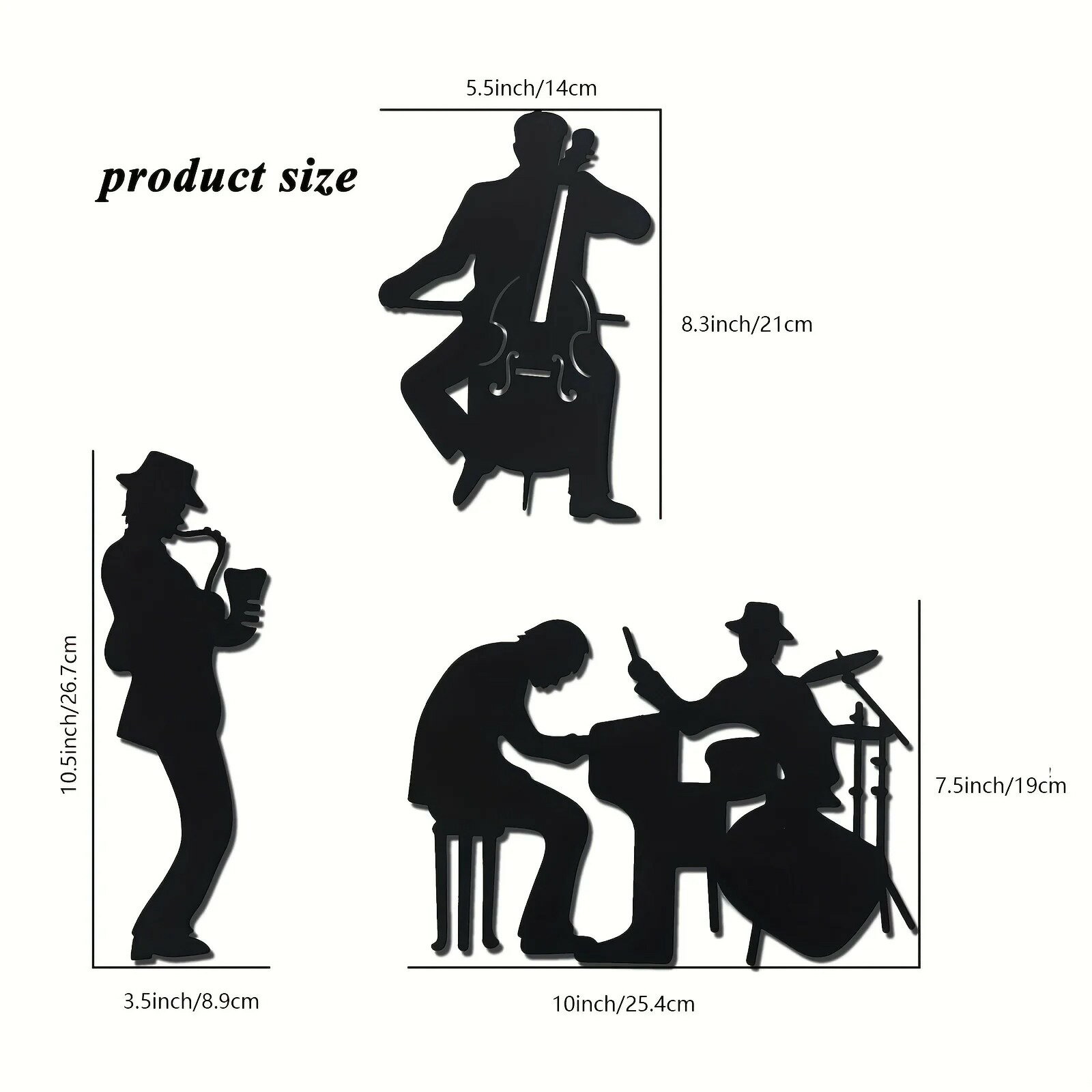 ウォールアート ミュージック バンド メタルシルエット オシャレ ウォールデコレーション サクソフォン..