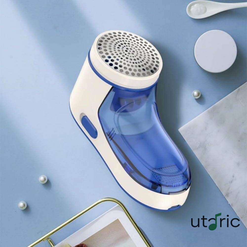 セーターとコートの毛玉取り器 充電式毛玉トリマー 洋服とズボンのシェーバーと脱毛器 (ブルー)