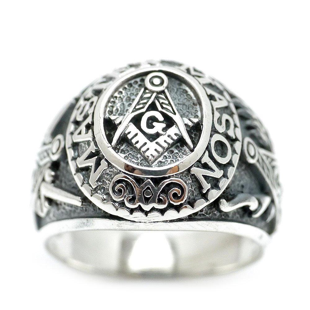 フリーメイソン カレッジリング メンズ