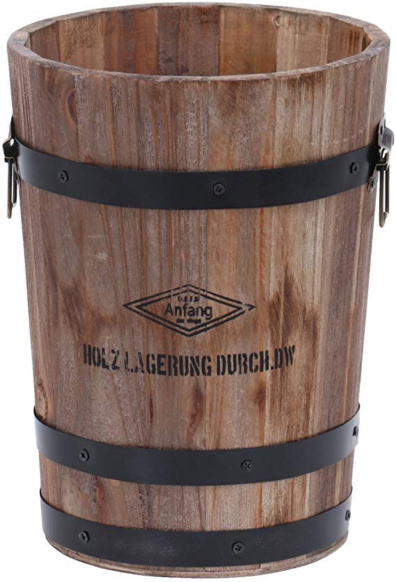 樂天商城 - ゴミ箱 ダストボックス 幅20センチ 高さ27センチ ブラウン 木製 取っ手付き