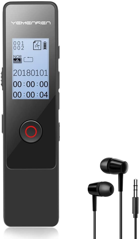 ボイスレコーダー ICレコーダー 録音機「大容量＆高音質 1年保証＆日本語説明書付き」 (黒)