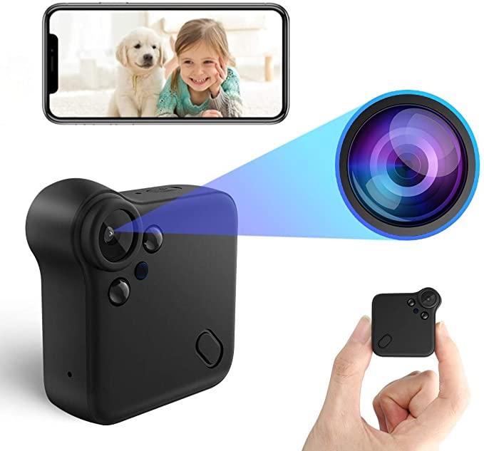 超小型カメラ HD1080P超高画質防犯カメラ監視カメラ WiFi対応　 ワイヤレス ビデオカメラ 暗視録画機能付き 動体検知 広角150° IOS/Android対応 遠隔監視・操作