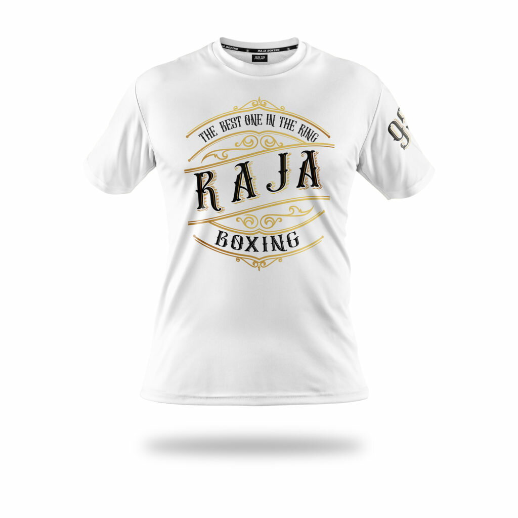 RAJA Tシャツ　キックボクシング　ボクシング　総合格闘技　テコンドー　空手　トレーニング　白　ホワイト