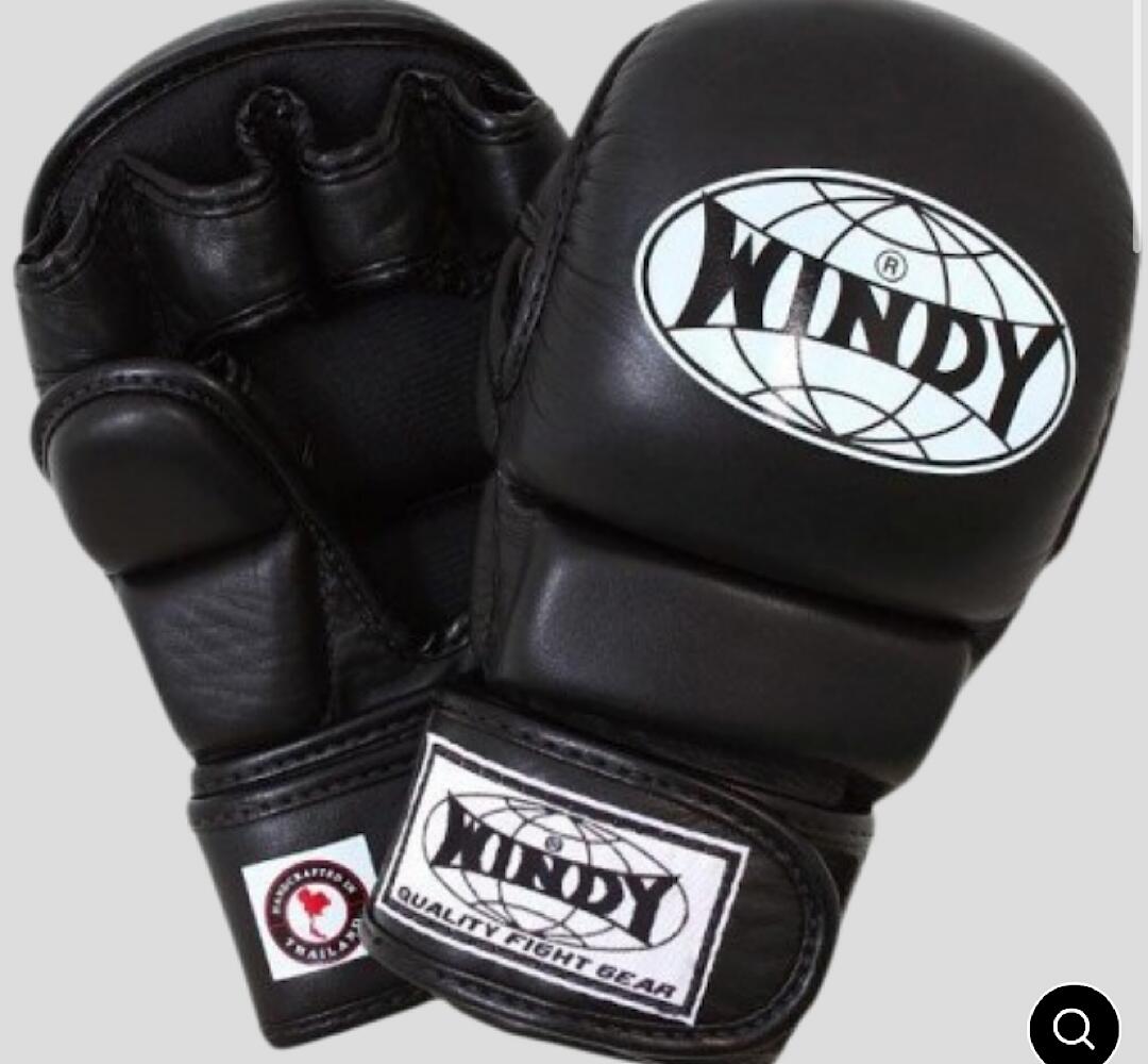 サイズ:M、L、XL、XXLWindy MMA オープンフィンガーグローブ　総合格闘技　キックボクシング　ボクシング　テコンドー　空手　ブラック　黒 練習用、スパーリング用、試合用に 1