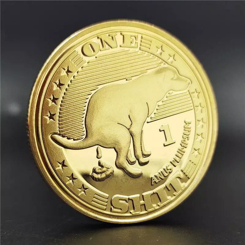 犬　コイン　ゴールド　ギャグコイン