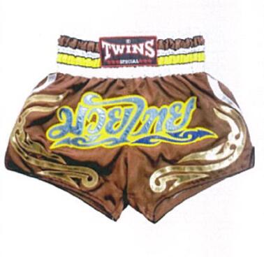 TWINS ムエタイパンツ　キックボクシング　ボクシング　総合格闘技　テコンドー　空手　トレーニング　部屋着 　i茶色　茶