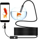 Shuiling ファイバースコープ 内視鏡カメラ 防水 usb 工業用 極細レンズ5.5mm 6LED搭載 暗視対応 照度調節可能 IP67防水 エンドスコープカメラ ボアスコープ マイクロスコープ スネークカメラ 車 部屋検修 アコン 排水口 下水道 設備点検 OTG対応 Android対応 (5M)
