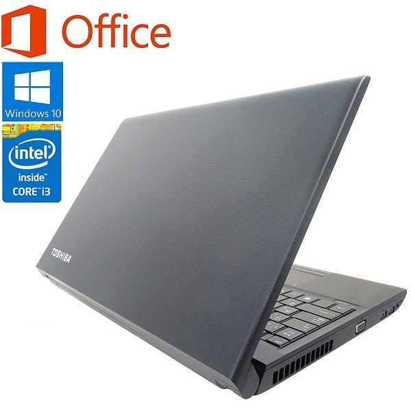 中古パソコン TOSHIBA B554 Microsoft Office 2019 Win10搭載 第四世代Core i3-4000M 2.4GHz メモリー8GB HDD320GB DVD 15.6型HD LED液晶 USB 3.0 3