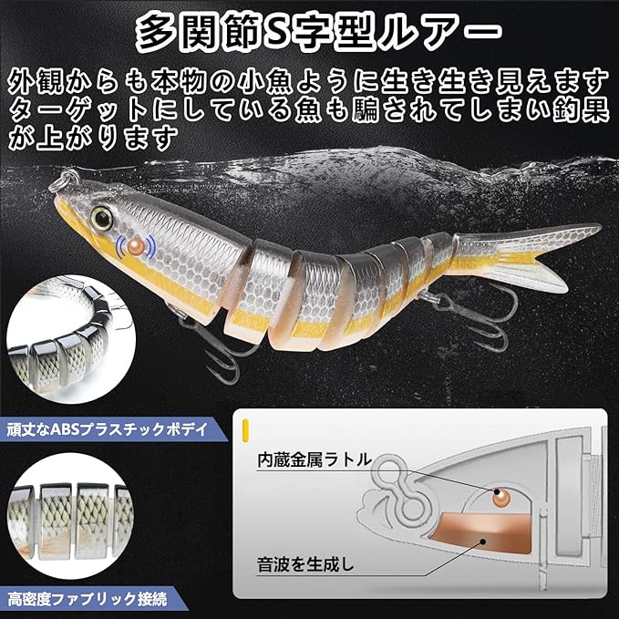 ビッグベイト ルアー ゆらゆら 3本セット シーバス ルアー ジグ セット 14cm 26g 収納ケース付き ロックフィッシュ クロソイ シーバス サワラ 海釣り 川釣り ソルト バス釣り 3