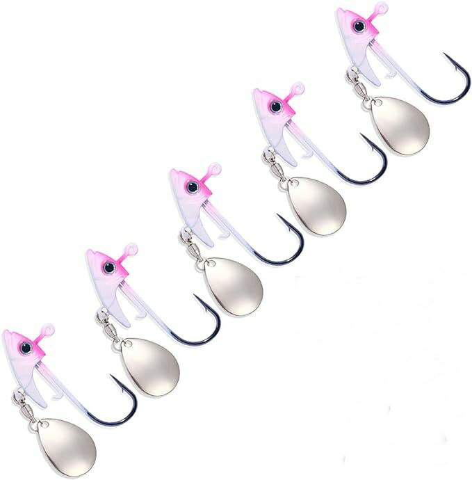 樂天商城 - シーバス ルアー ヒラメ ジグヘッド 根魚 カサゴやメバルにも スピンテール ブレード 5個セット