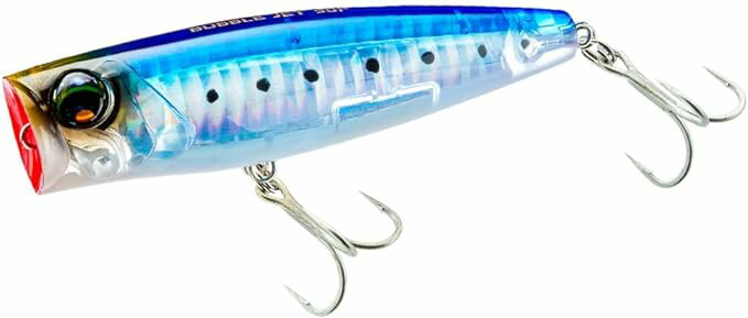 樂天商城 - デュエル(DUEL) L-ブルー バブルジェット ポッパー 90〜120mm 23.5〜45g (青物)遠投 固定重心