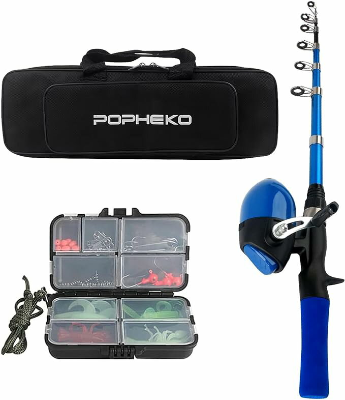 釣りセット 1.5m カーボン製 子供用 初心者 ベイトロッド 釣り竿 釣り入門 伸縮式 炭素繊維ロッド バス..