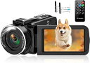 ビデオカメラ 2.7K YouTube&vlogカメラ 48MPデジタルカメラ ウェブカメラ タイムラプス&スローモーション検知 16倍デジタルズーム 最大128GBのSDカードサポート 3.0 HDタッチスクリーン 予備バッテリー2個
