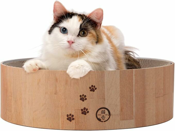 猫壱(necoichi)バリバリボウル ライトブラウン