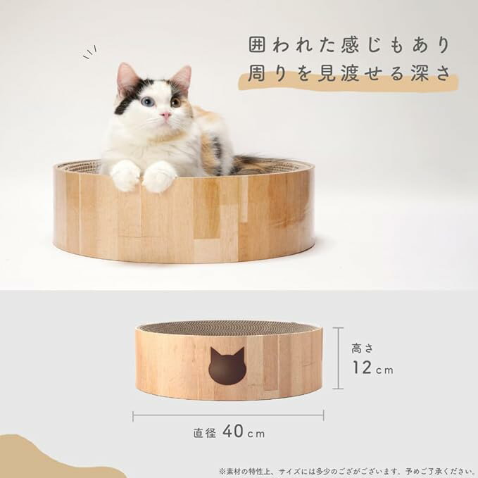 猫壱(necoichi)バリバリボウル ライトブラウン
