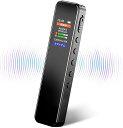 【48H連続使用】 ボイスレコーダー 小型 ICレコーダー 長時間録音 32GB大容量 レコーダー ワンボタン録音 液晶画面1536Kbps 全方位録音 薄型ノイズ除去 パスワード保護 VOR録音対応 最大録音148h タイマー録音 変速再生 リピート機能 電源オフ時に自動保存 30g超軽量(2)