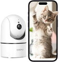【300万画素・QRコードWIFI接続】COOAU 見守りカメラ ペットカメラ 人体検知 暗視機能 360°PTZ機能 H.265 双方向通話 WiFi強化 防...
