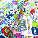 【送料無料】独占販売 NEW!キャラクター 生地 カットクロス たまごっち tamagotchi 50cm x 約110cm デジタルプリント インクジェット 【オックス/コットン100%】 数量超限定. 2色で90mのみ!2025年最新柄 布 生地 キャラクター生地