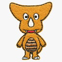 キャラクターワッペン かいじゅうステップ #55 ゴモちゃん(ゴモラ) アイロン接着 2021年春向け最新柄 入園用 入学用の手作りグッズに。 ウルトラマン ウ...