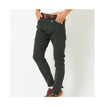 【アウトレット】【返品不可】BERNA ベルナ 191100 PANTALONE UOMO SLIM VERDE ストレッチスリム ダメージデニムパンツ