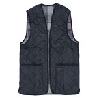 Barbour バブアー バーブァー Quilted Waistcoat Zip-In Liner MLI0001 フロントジップ ライナー ベスト チェック メンズ ユニセックス キルテッド ウェストコート ジップイン キルティング キルティングベスト リバーシブル