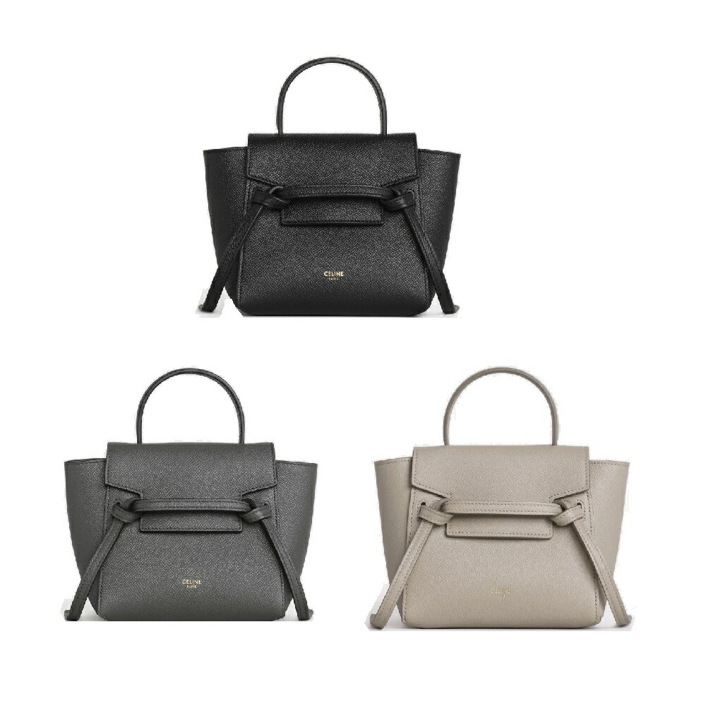CELINE セリーヌ 194263ZVA ピコ ベルトバッグ グレインドカーフスキン ブランド BLACK GREY LIGHT TAUPE ショルダーバッグ ミニバッグ 人気商品のサムネイル