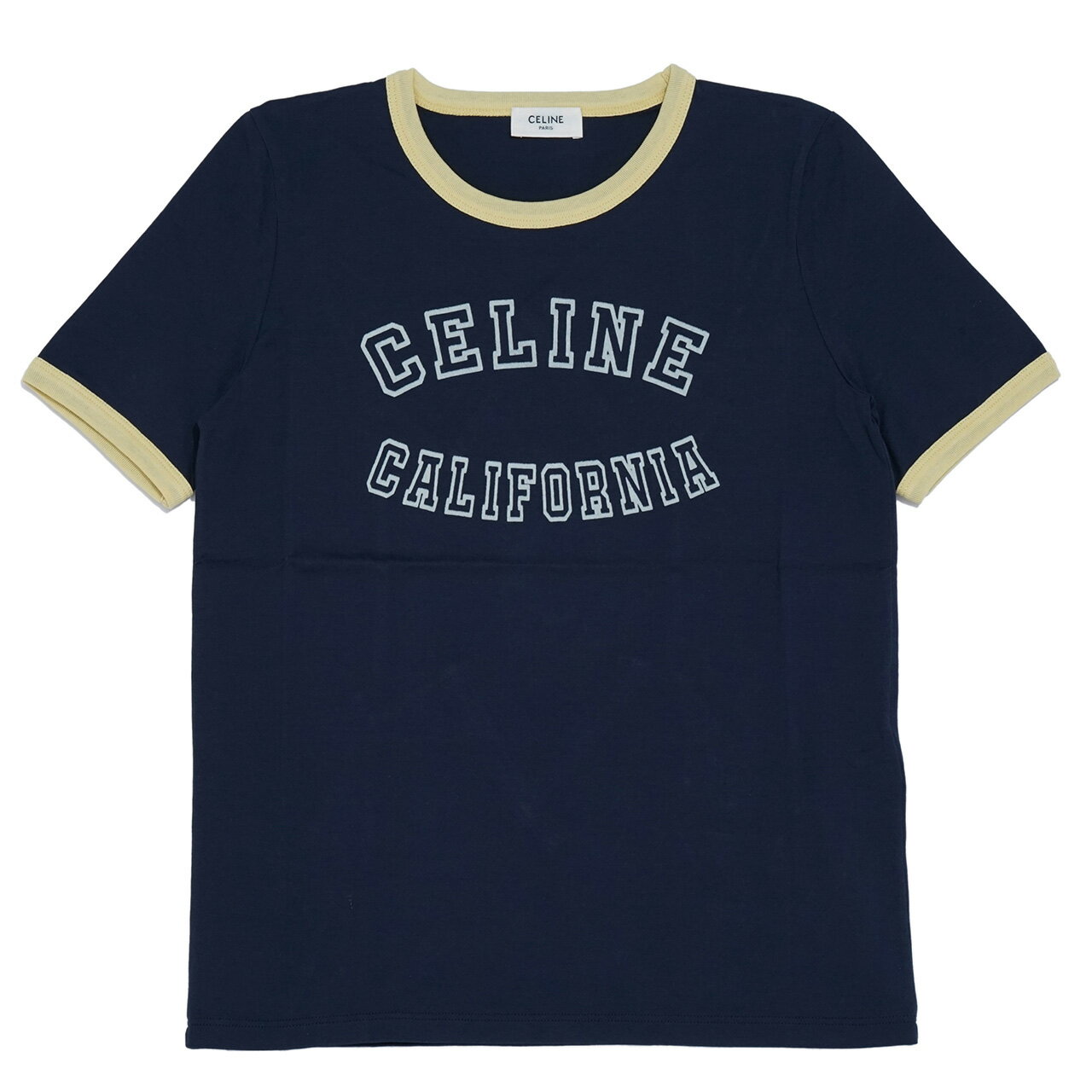 CELINE セリーヌ X17H671Q カリフォルニア70 039 STシャツコットンジャージー Tシャツ レディース 半そで お洒落 ロゴ