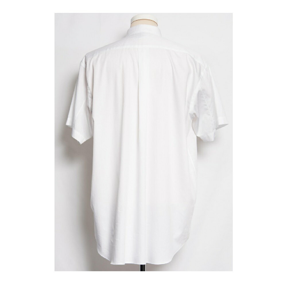 COMME des GARCONS SHIRT コムデギャルソンシャツ FI-B042 Cotton Textured S S Shirt コットン テクスチャード ショートスリーブ シャツ CDG Shirt Forever 制服 無地 シンプル お洒落 シャツライン 半袖 2022SS 2022春夏 白シャツ ホワイト