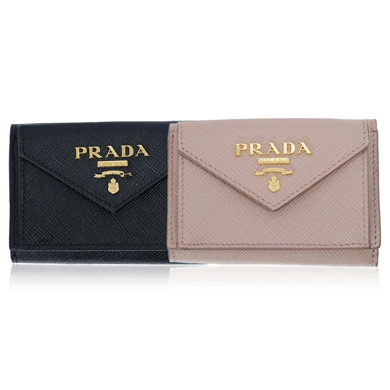 PRADA プラダ 財布 サフィアーノレザー財布 ミニ財布 1MH021_QWA ブランド 三つ折り財布 ミニウォレット レディース ロゴ 2023 2024のサムネイル