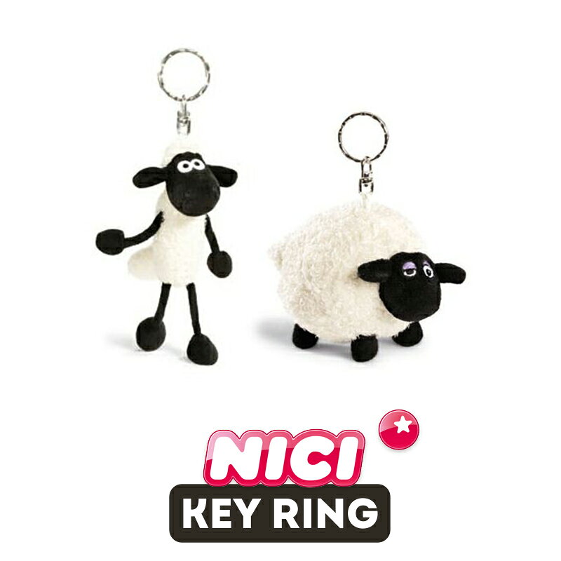 Rakuten - NICI（ニキ）キーリング Shaun the sheep(ひつじのショーン) ショーン シャーリー /　Key Ring（動物/アニマル/かわいい/キーホルダー/ビーンバッグ/ギフト/プレゼント）