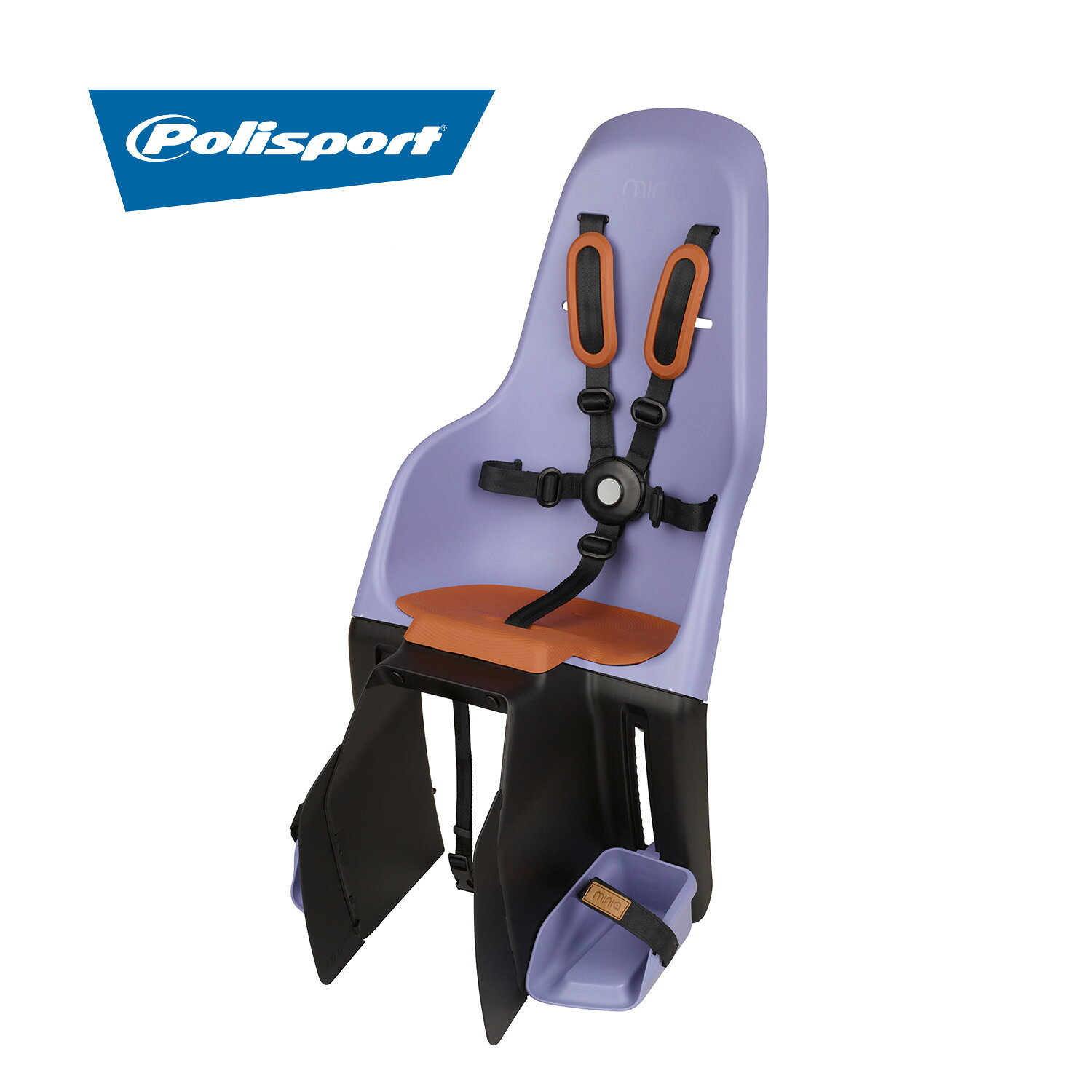 【送料無料】Minia for Carrier Galaxy Purple（後乗せ・キャリア取付タイプ）自転車　チャイルドシート（子供乗せ） Polisport（ポリスポート）