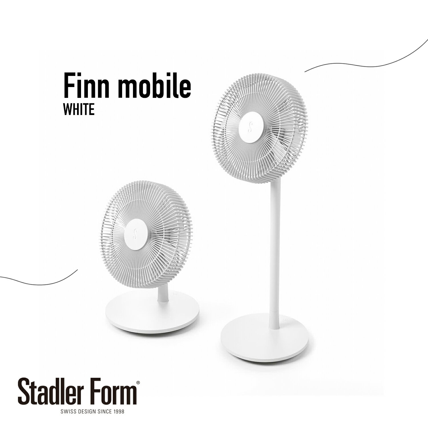 Rakuten - Stadler Form（スタドラーフォーム）Finn mobile ホワイト（小型扇風機/扇風機/送風機/コンパクト/おうち時間/デザイン家電）【送料無料】