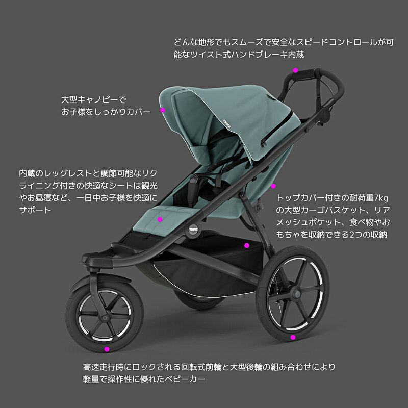 Thule Urban Glide 3（スーリー アーバングライド 3）ジョギングベビーカー Nutria...