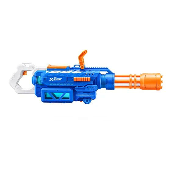 　XSHOT ウォーターガン ガトリング モーターソーカー 電動水鉄砲／ZURU（ズールー） 止まらない爽快ウォーターバトルを楽しもう！ ボタンを押すだけで連続放水が可能な電動ブラスター。面倒なポンピングは不要で、スムーズかつパワフルな水流を発射します。Fast-Fillテクノロジー搭載により、わずか1秒でスピード給水。充電式バッテリー内蔵、コンパクトで扱いやすい設計により、場所を選ばずハイスピードなウォーターアクションが楽しめます。